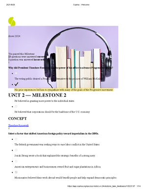 Art History II Milestone 1 - UNIT 1 — MILESTONE 1 Score 18/ You Passed ...