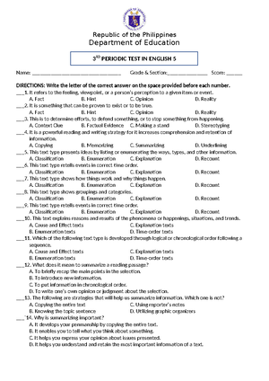 AP 6 -Q3 - 3rd Periodic Exam In AP 6 - IKATLONG MARKAHANG PAGSUSULIT SA ...