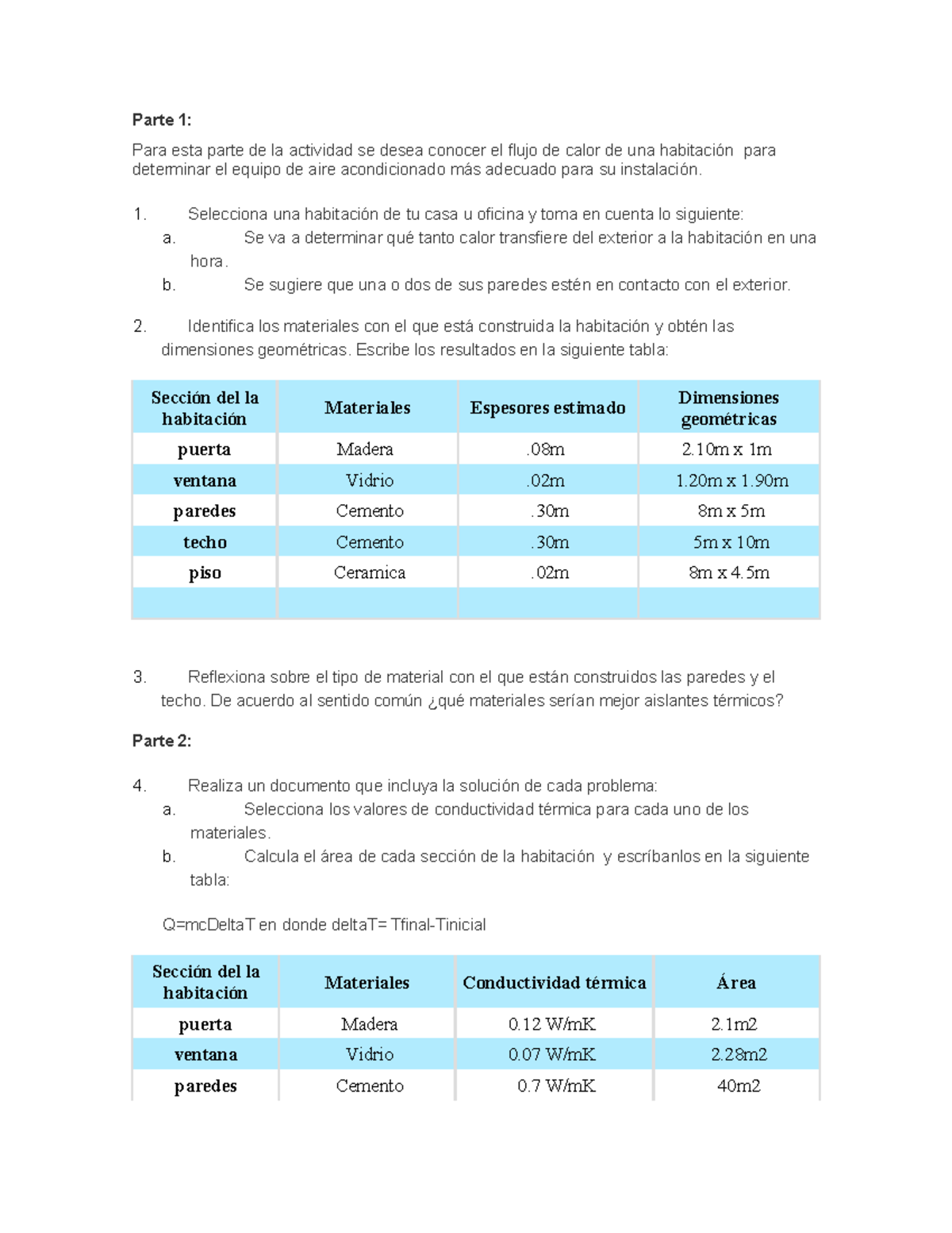 Ejercicio 3 De Fisica 2 - Parte 1: Para Esta Parte De La Actividad Se ...