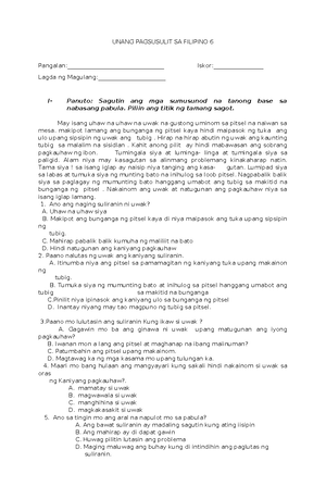 DLL Matatag Filipino 4 Q1 W5 - MATATAG K To10 Kurikulum Lingguhang ...