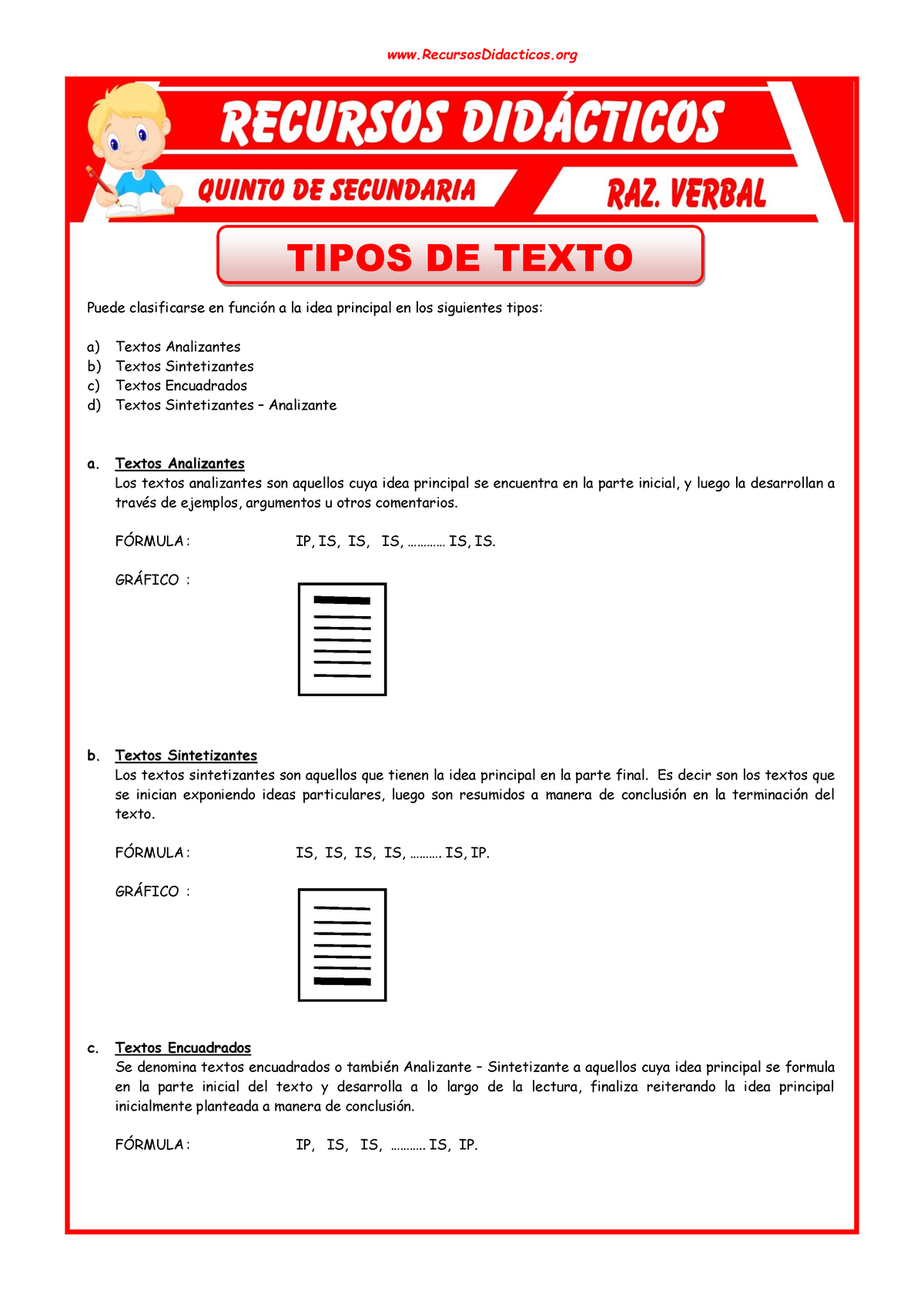 Tipos De Textos Para Cuarto De Secundaria - TIPOS DE TEXTO Puede ...