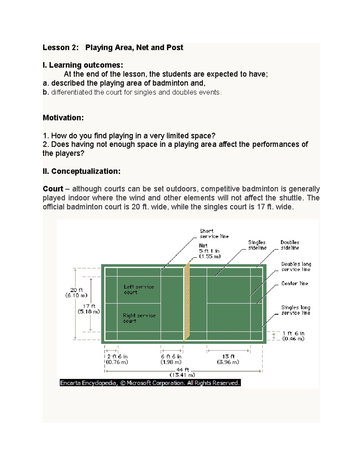 PE 2 U2 L2 - PHYSICAL EDUCATION UNIT 2 LESSON 2 - Lesson 2: Playing ...