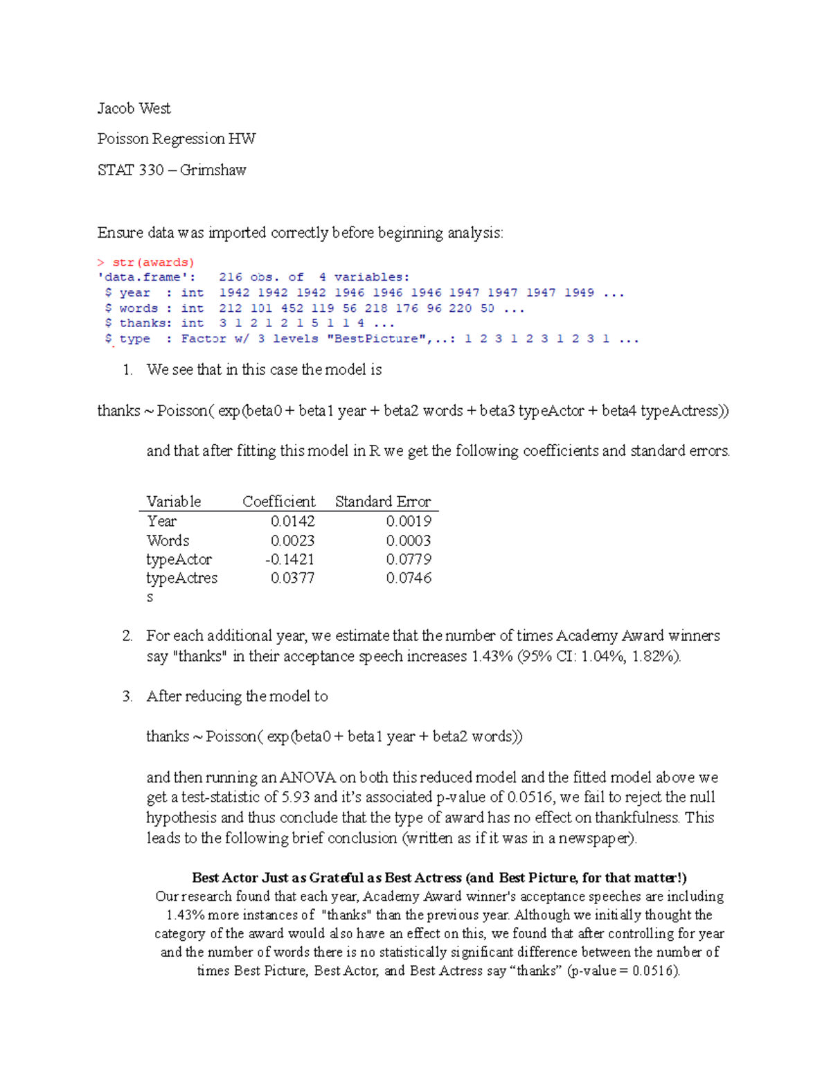 Poisson-Write Up - Poisson regression writeup, Grimshaw Winter 2019 ...