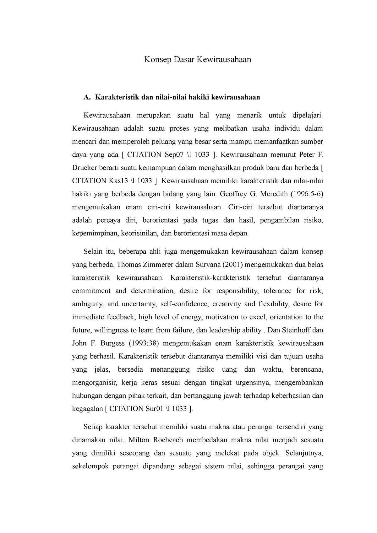 Konsep Dasar Kewirausahaan - Karakteristik Dan Nilai-nilai Hakiki ...