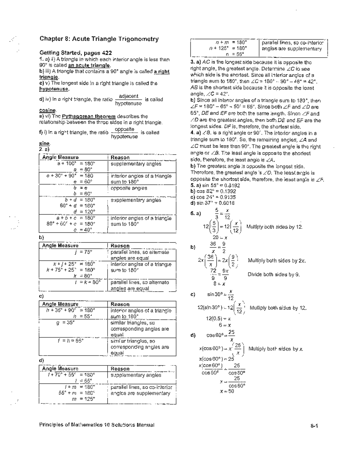 MPM 2D Chapter 8 Solutions - Science, Technology, Engineering, and ...