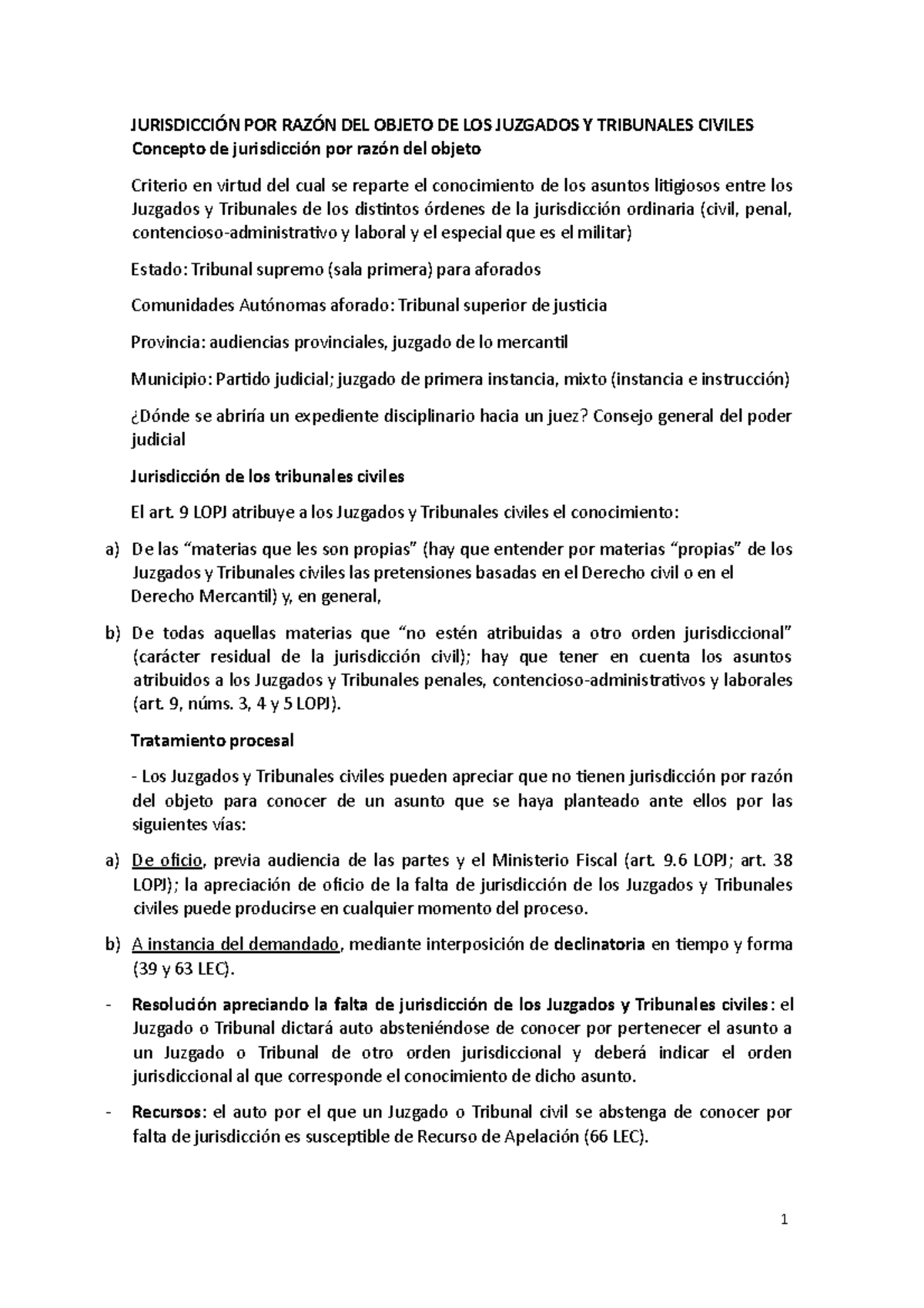 Tema 2. Competencia de los Juzgados y Tribunales Civiles - JURISDICCIÓN ...