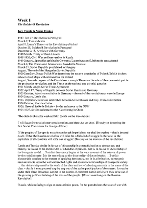 The Origins of the ‘First’ Cold War (Lecture notes) - 1 Week 7: The ...