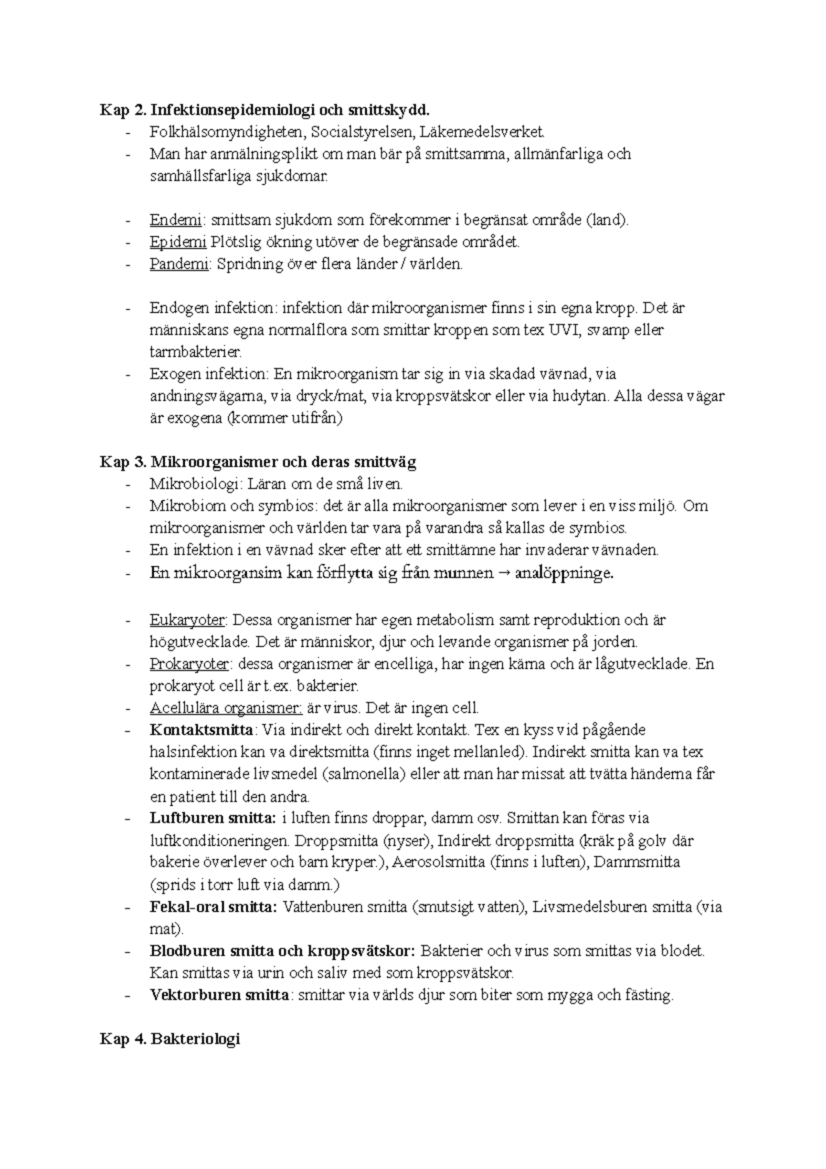 Klinisk mikrobiologi - MIA100 - StuDocu