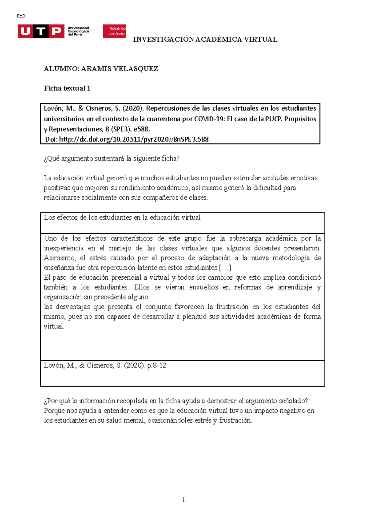 S9 Tarea Fichas Textuales Y De Resumen InvestigaciÓn AcadÉmica Virtual Alumno Aramis 2999