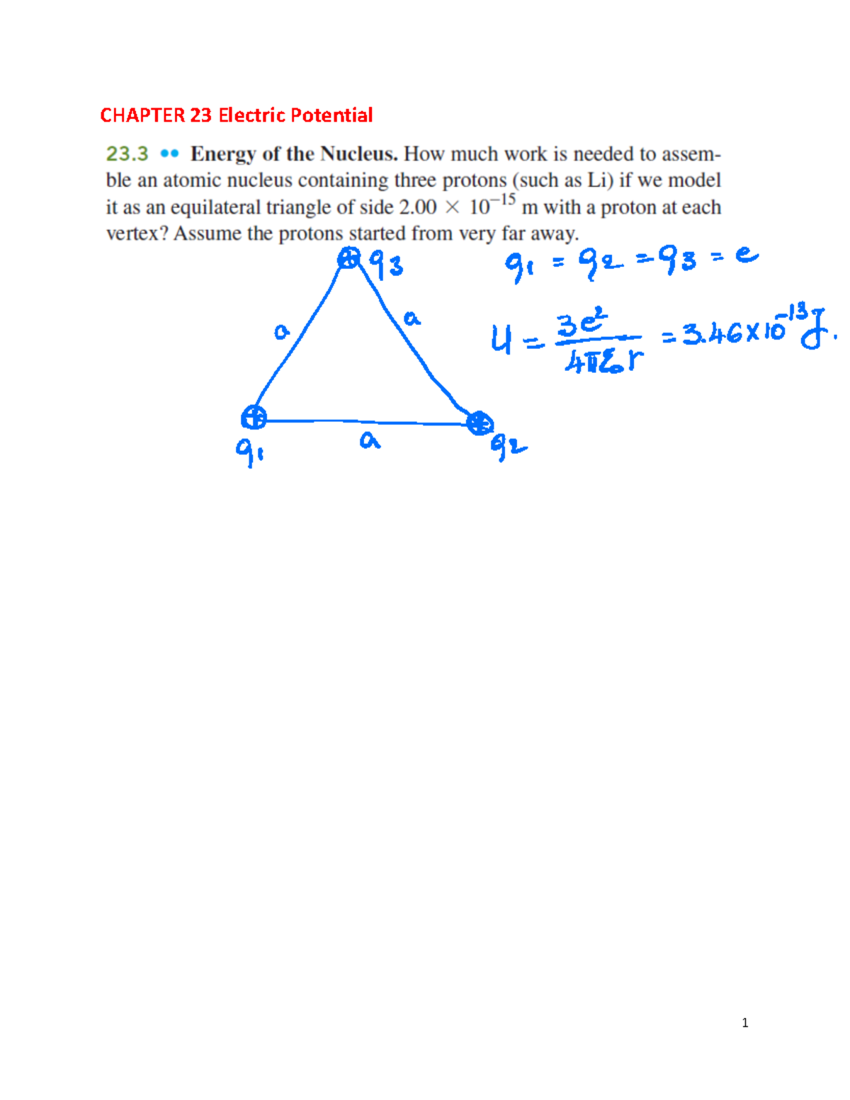 Solutions, Exercises,+Chapter+23 - PHYS 121 - CHAPTER 23 Electric ...