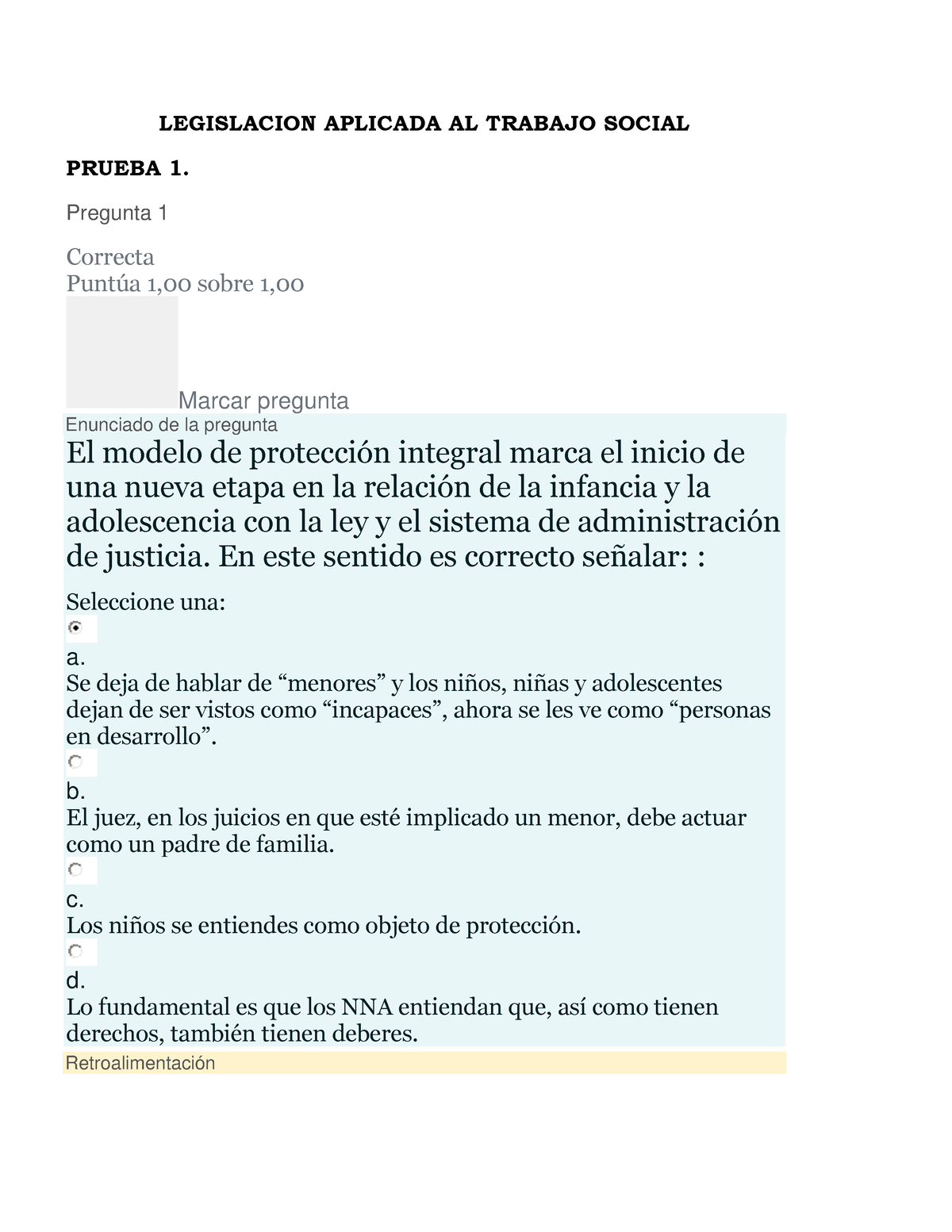 Legislación Aplicada Al Trabajo Social - Evaluación - LEGISLACION ...