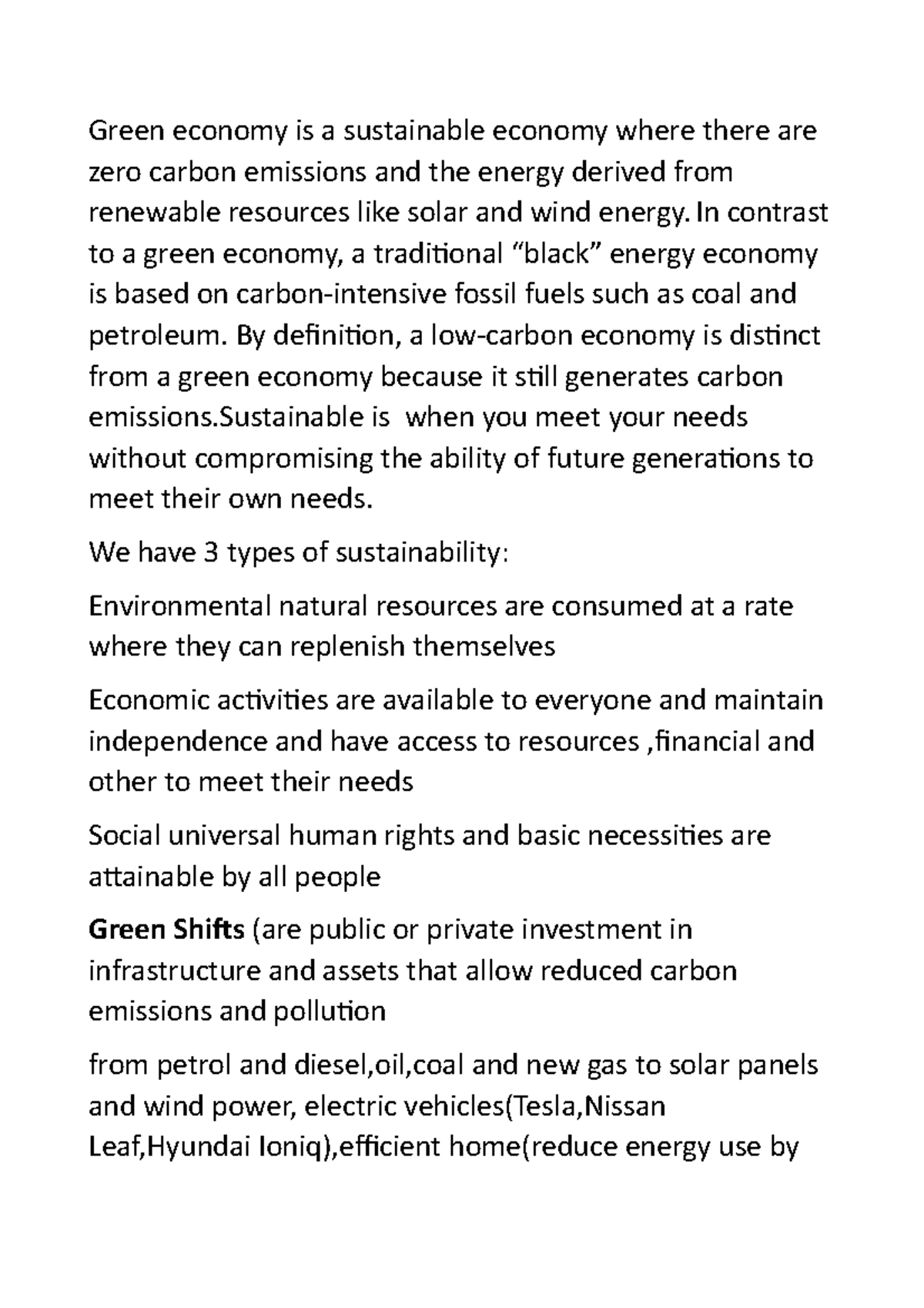 green economy essay upsc