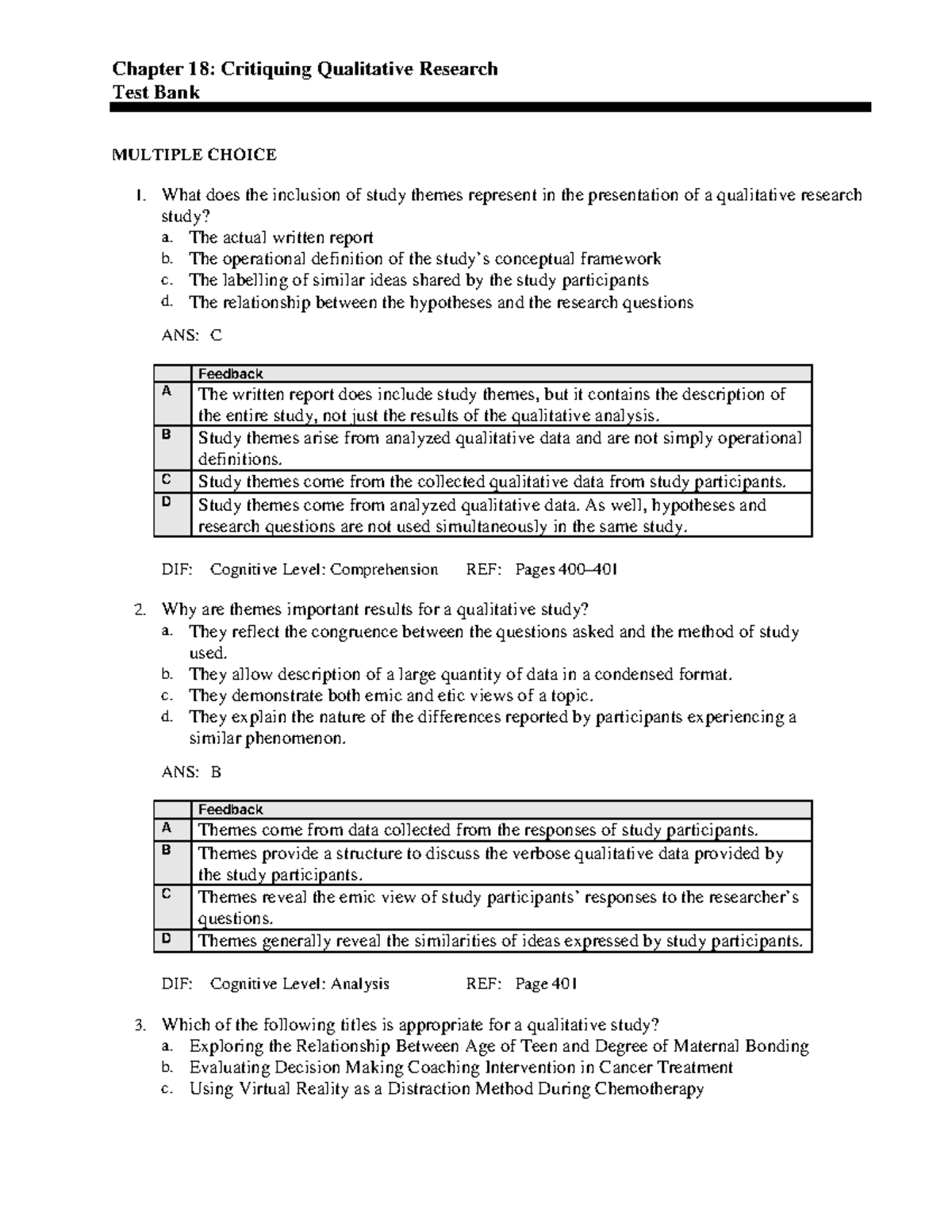 qualitative research exam questions and answers pdf