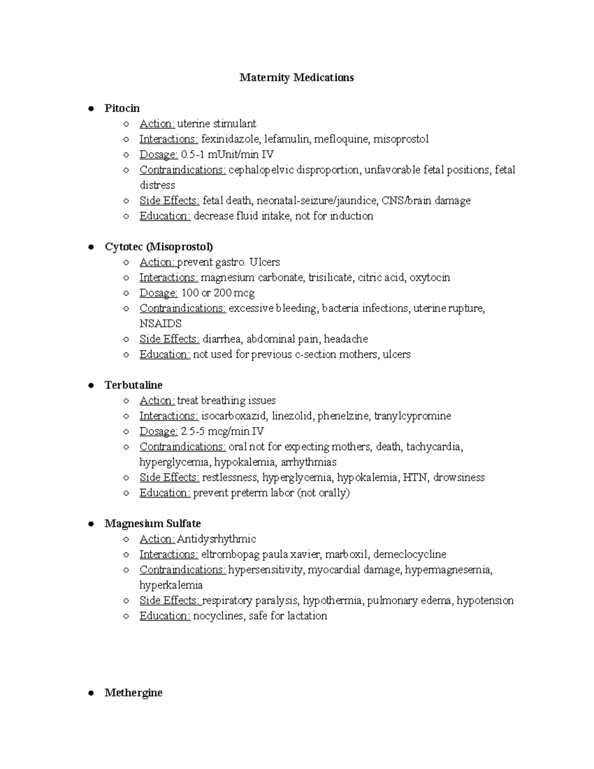 Maternity Medications Ulcers Interactions magnesium carbonate