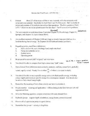 332 Test 1 Review Notes - CE EN 332 - Studocu