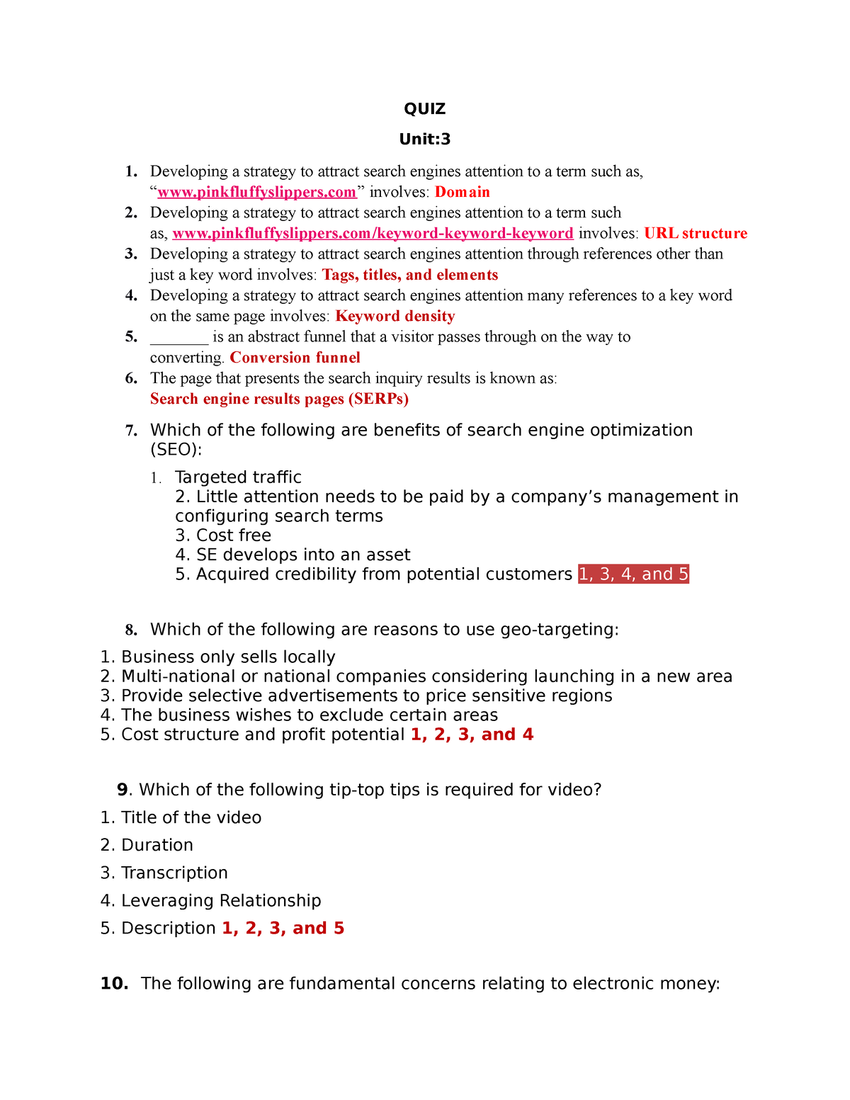 For Grade Quiz (E Commerce) - BUS 2202 - UoPeople - Studocu