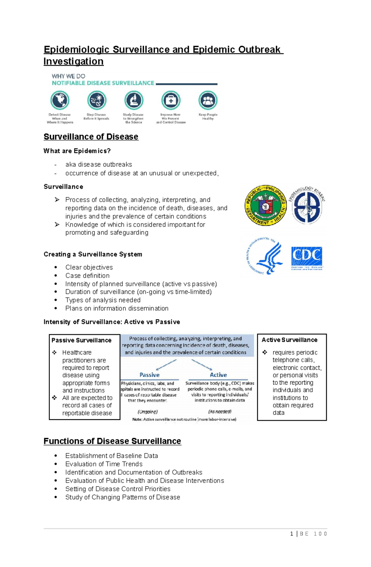 Surveillance And Epidemiologic Investigation – SSKEHG