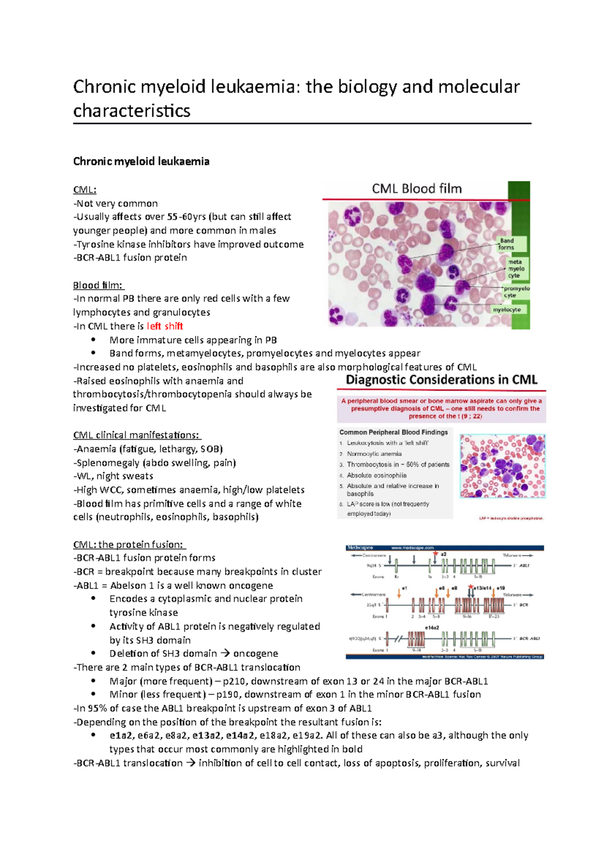 Chronic Myeloid Leukemia: A Molecular Solution – ZMTKLX