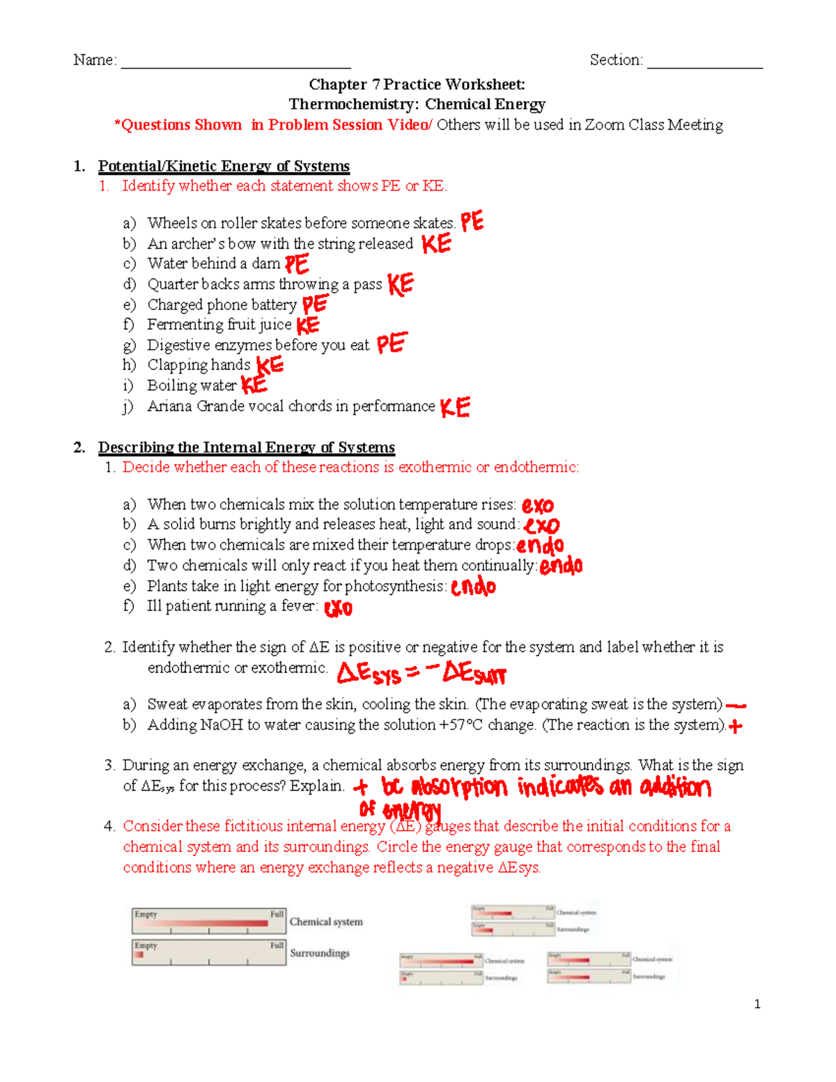 Ch 7- Problem Session - Wasserman - CHEM 101 - LA Tech - Studocu