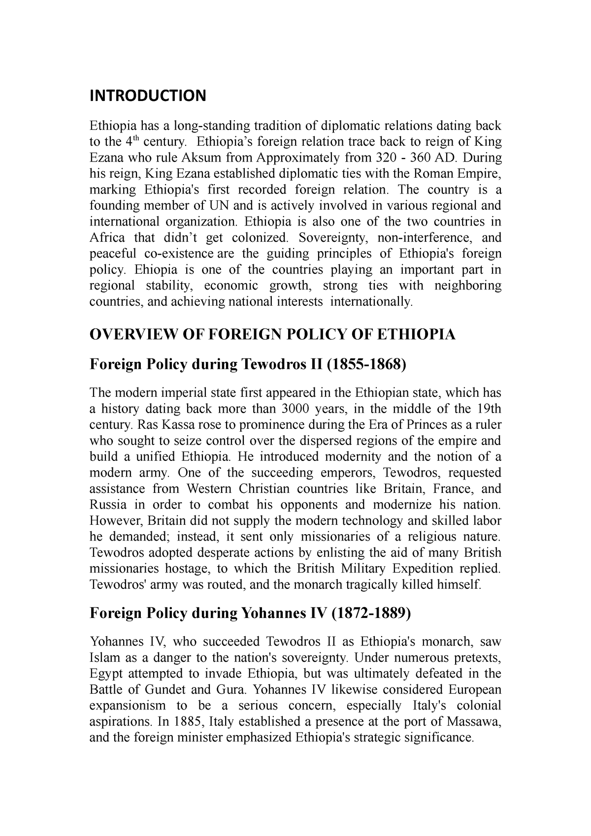 essay about my country ethiopia