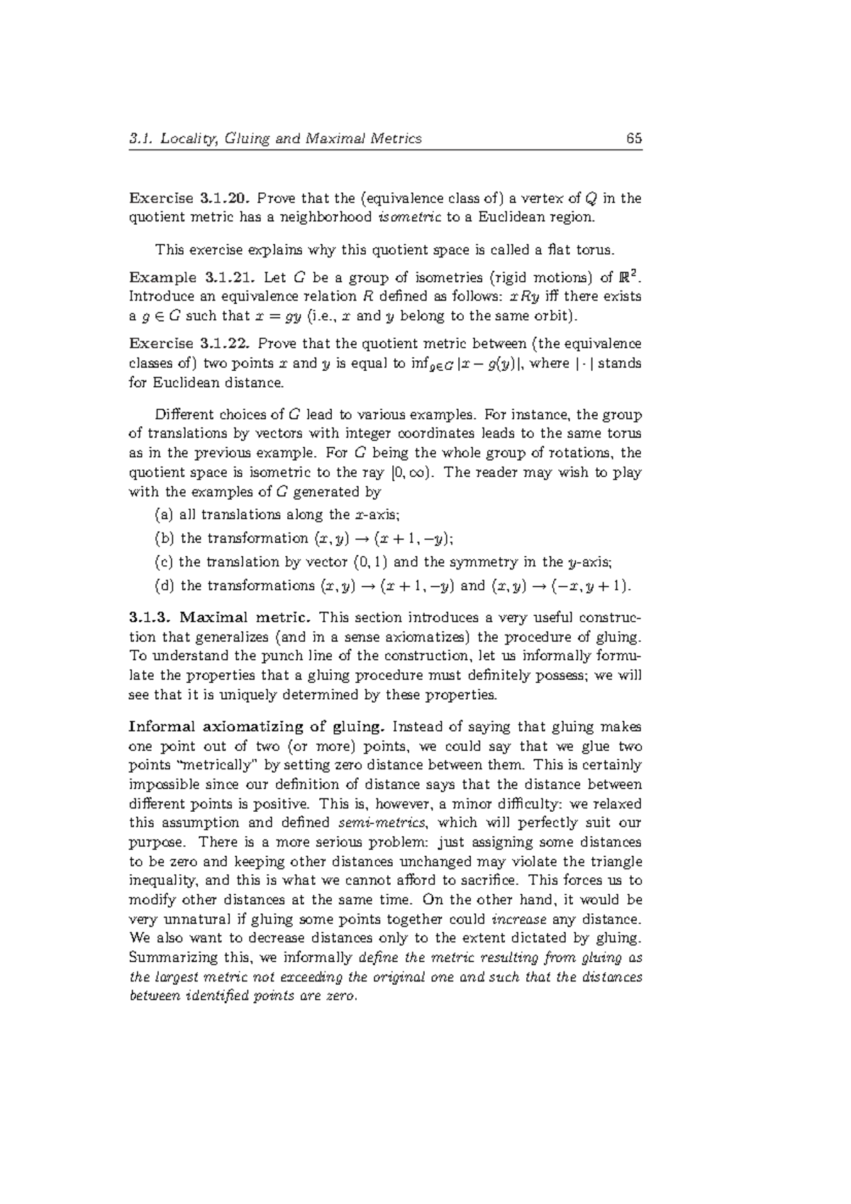 Course In Metric Spaces Geometry-9 - Locality, Gluing And Maximal ...