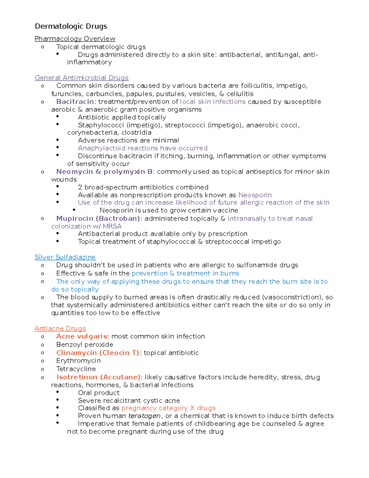 Dermatologic Drugs - Dermatologic Drugs Pharmacology Overview O Topical ...
