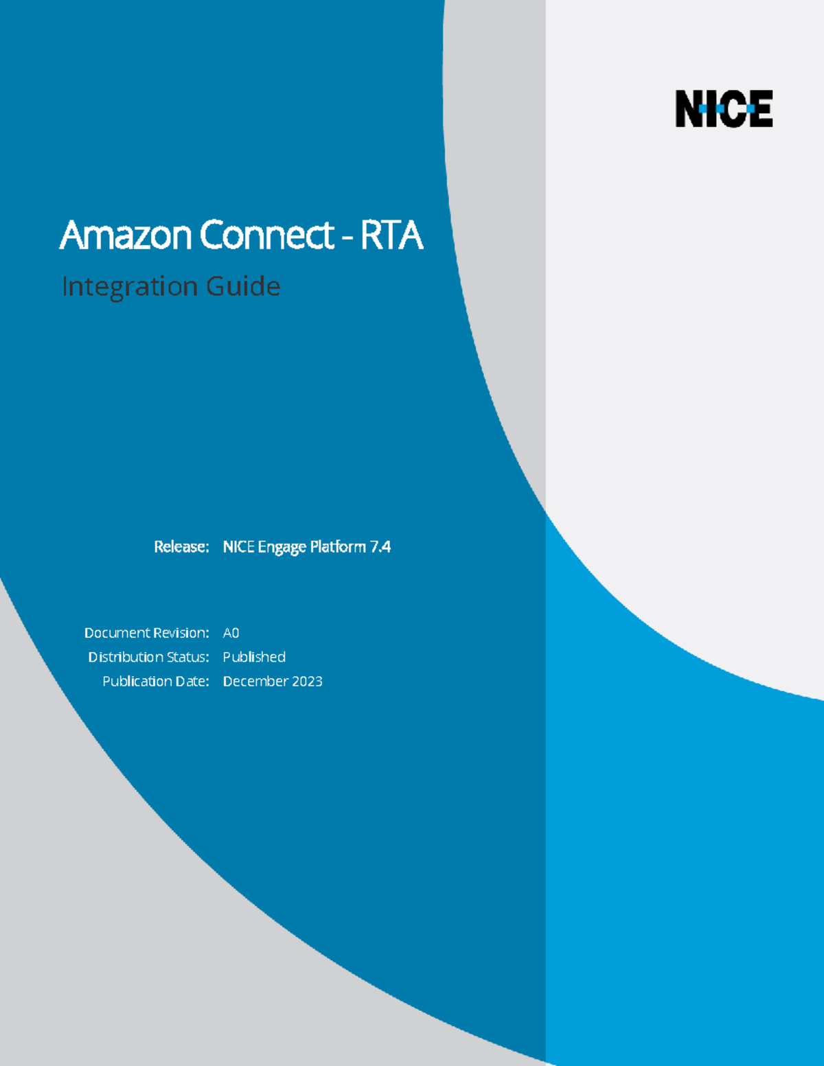 Amazon Connect - RTA Integration - Engage 7ensayo - Release: NICE ...