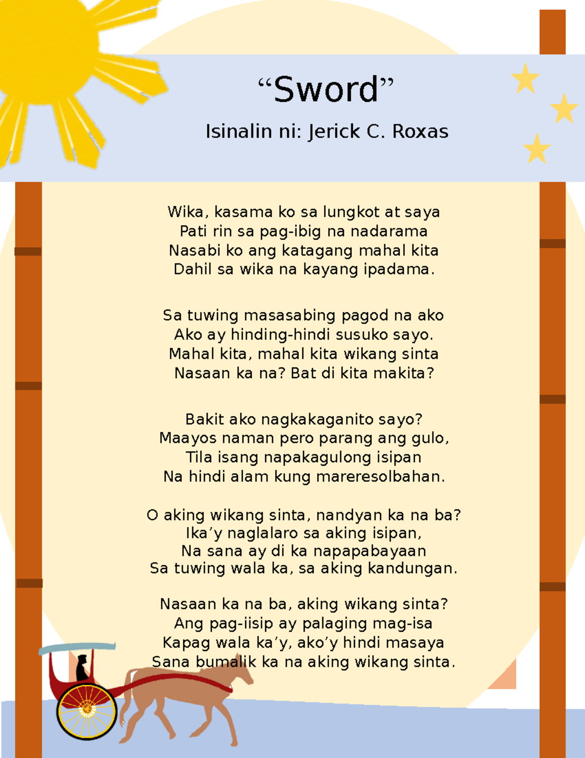 Filipino Theme - sdqdsqdqsd - Wika, kasama ko sa lungkot at saya Pati ...