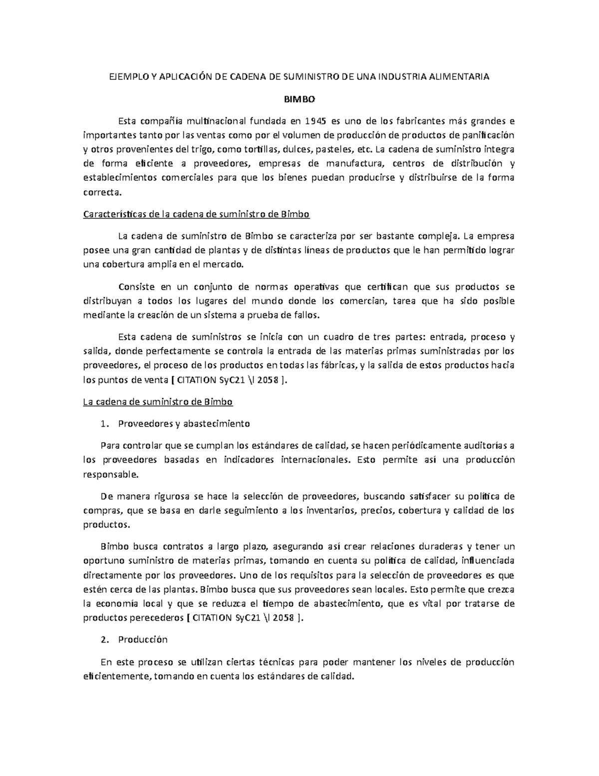 Ejemplo Y Aplicación DE Cadena DE Suministro DE UNA Industria ...