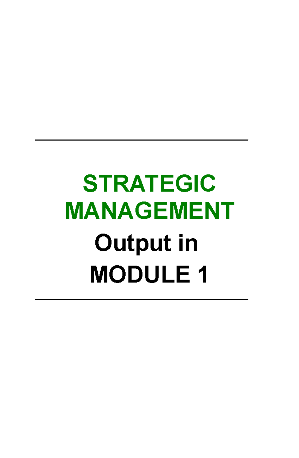 Strategic Management - Identify an organization from the service and ...