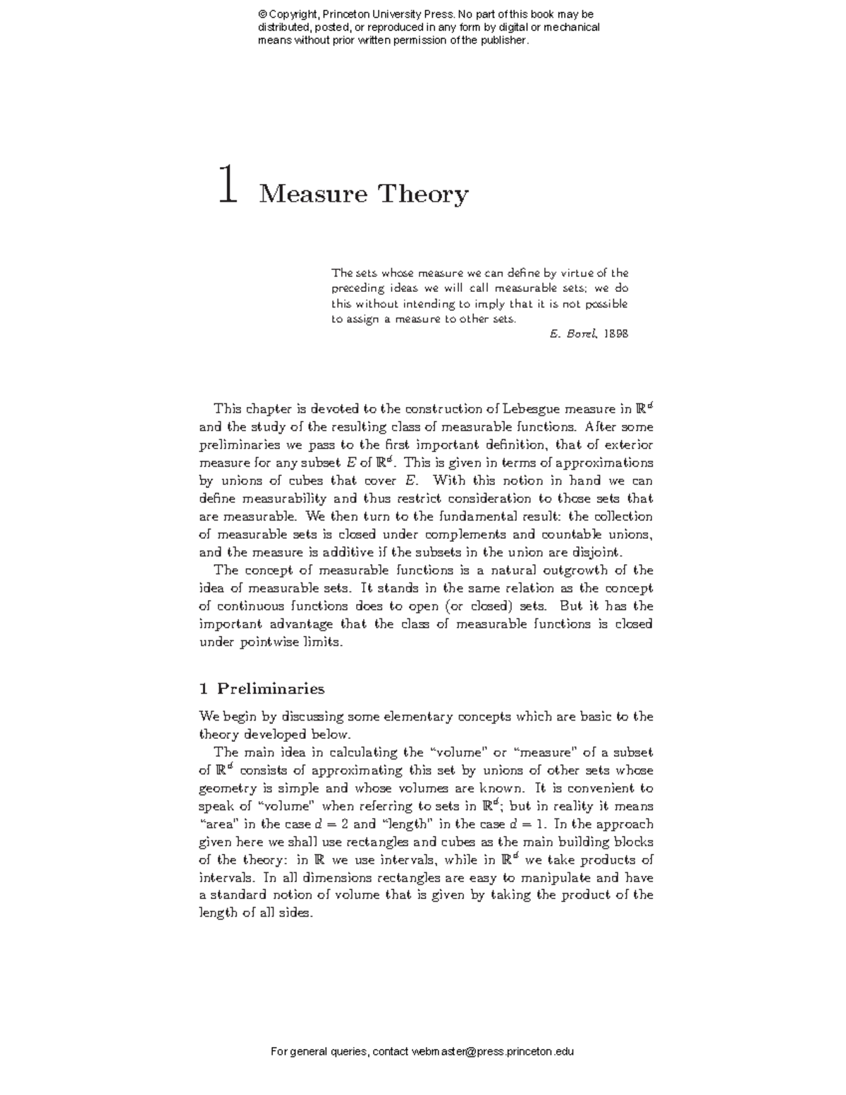Philosophy of education - 1 Measure Theory The sets whose measure we ...