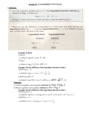 5 - precalculus mathematics for calculus 7th edition lecture notes ...