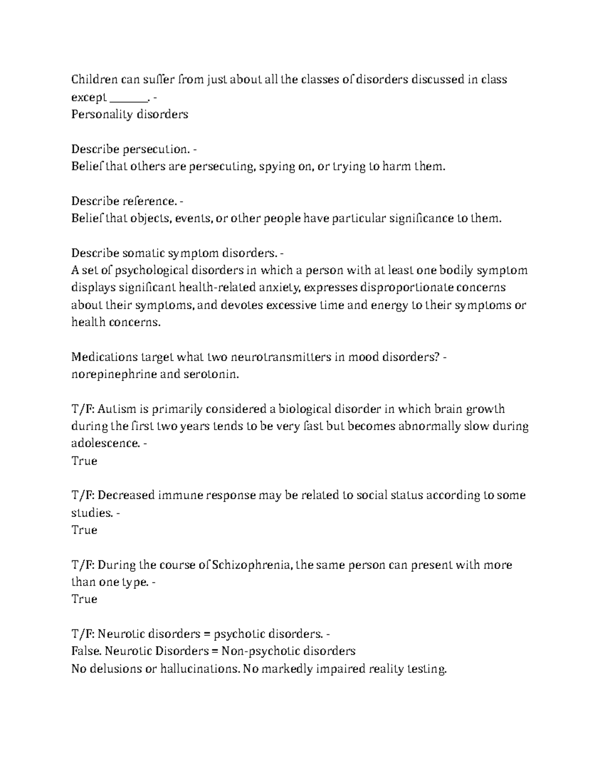 Psych 202 Exam 3 Study Guide - Children can suffer from just about all ...