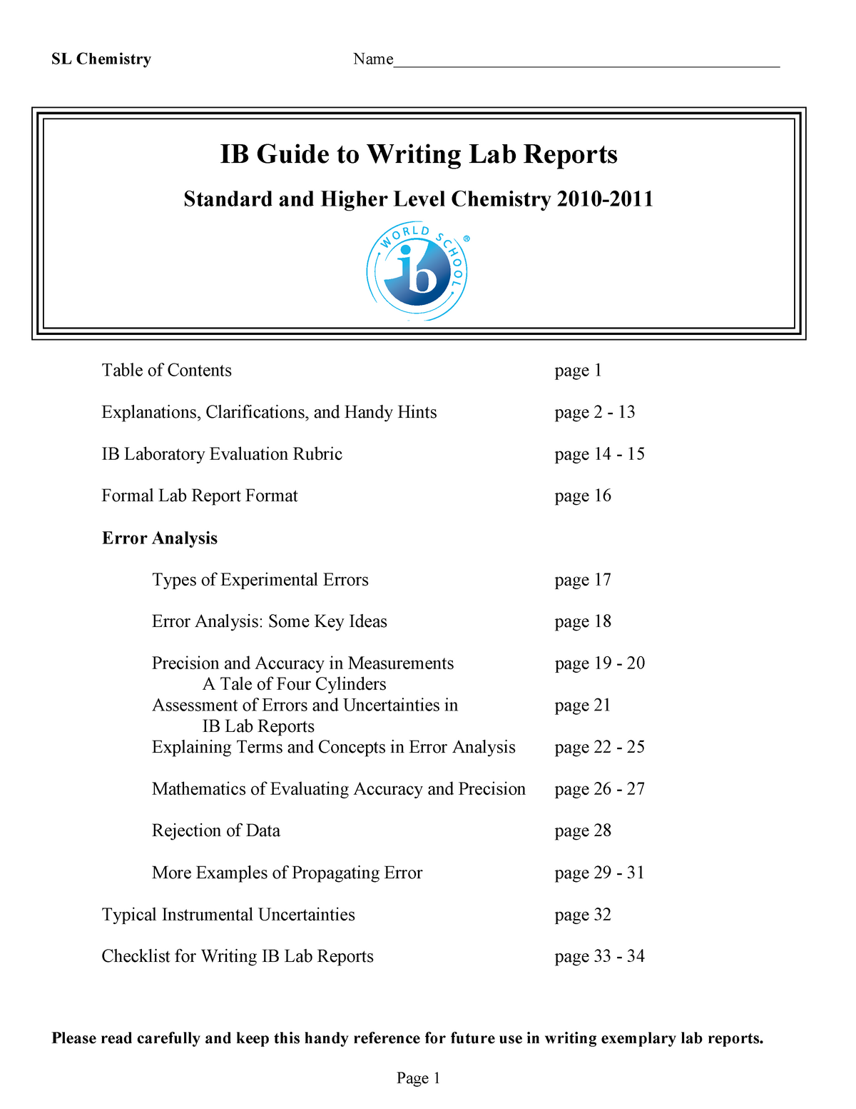 Writing Chemistry Lab Reports - Strength of Materials 22 - CIVE22 Inside Ib Lab Report Template