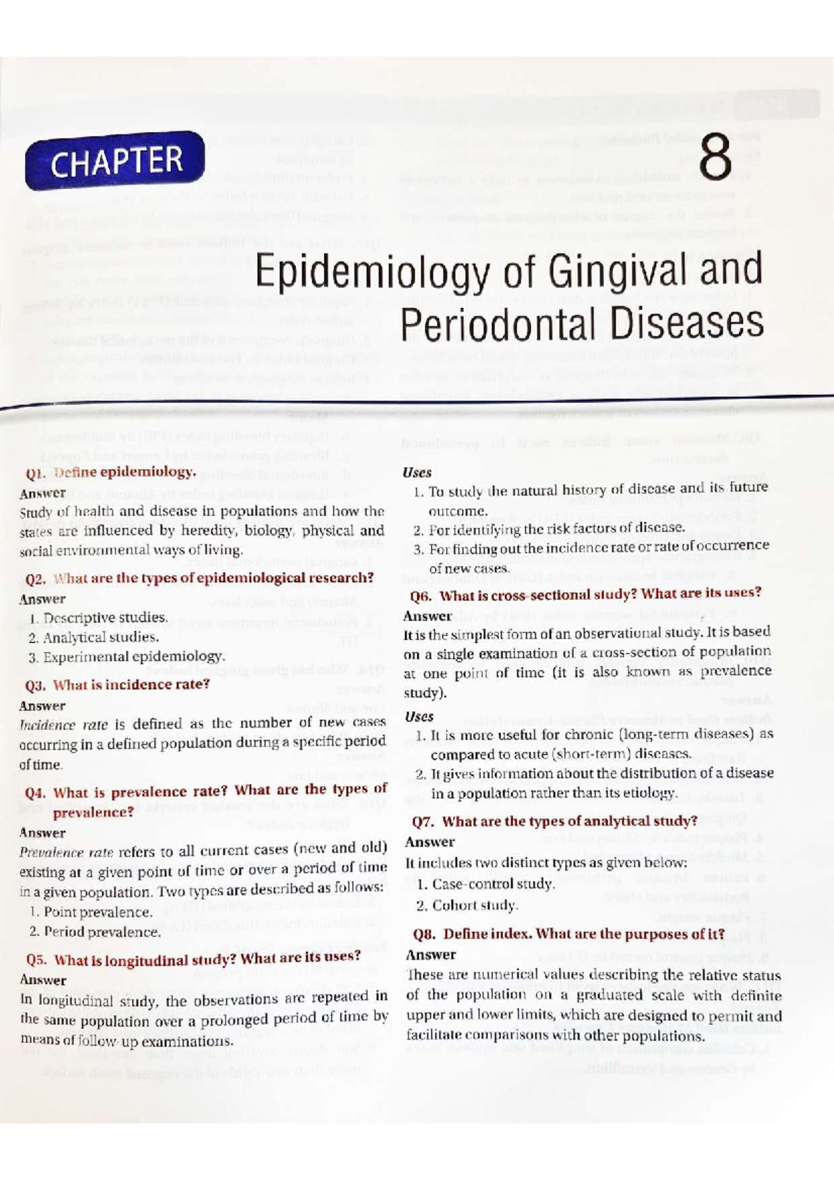 Epidemiology Of Gingival And Periodontal Diseases - BDS - Studocu