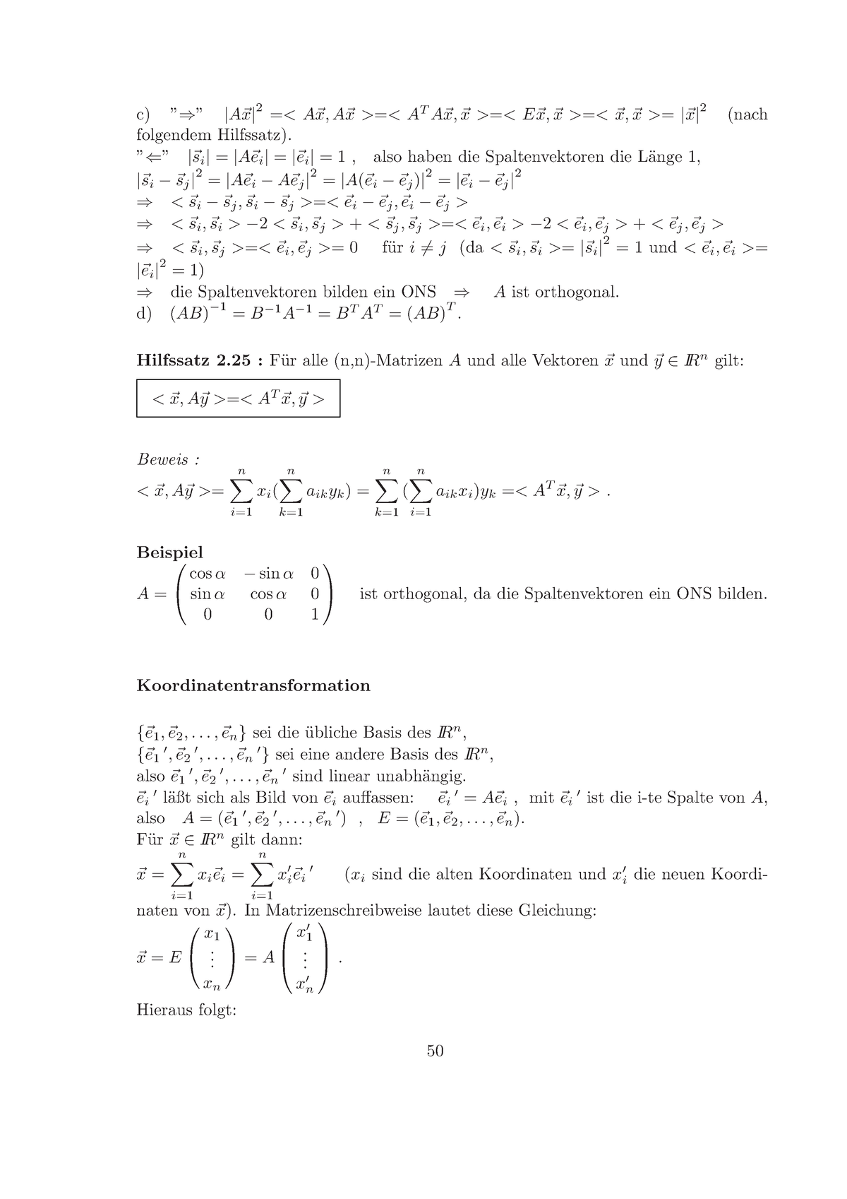 Mathematik Für Elektrotechniker 3 - C) ”⇒” |Ax| 2