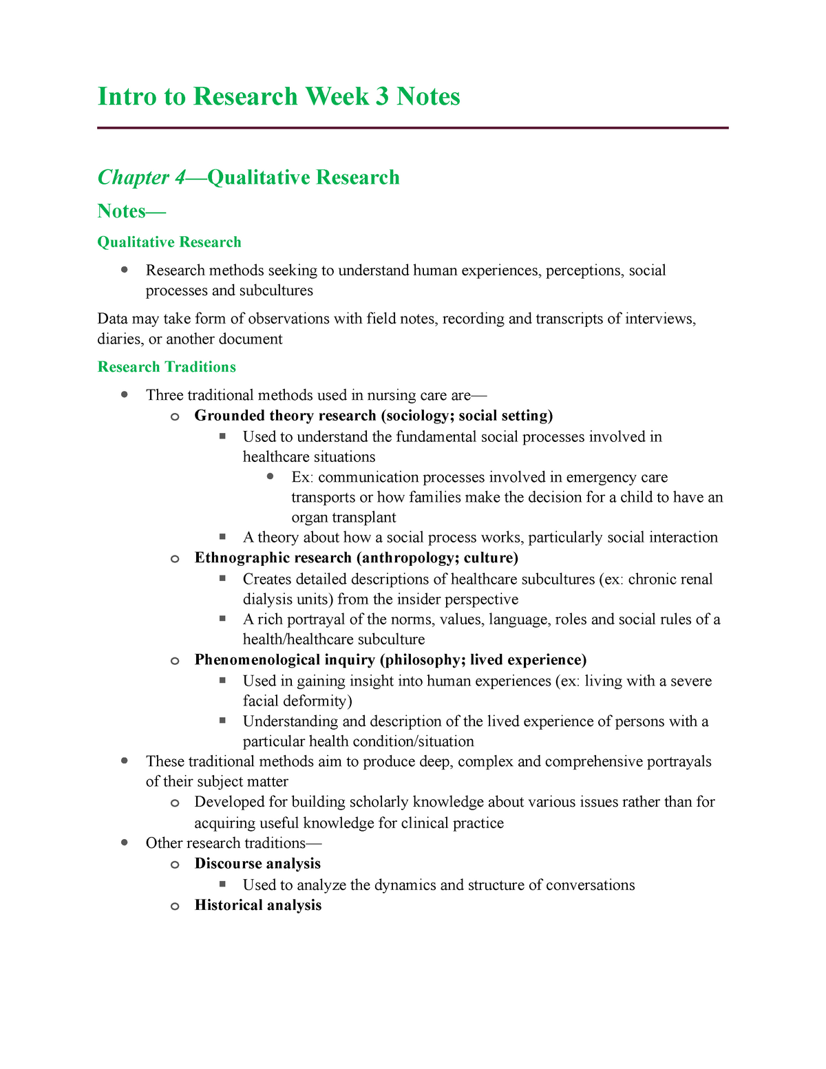 chapter 4 qualitative research parts