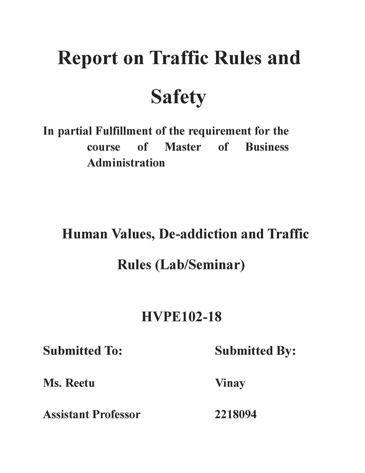 report-on-traffic-rules-and-safety-vinay-2218094-report-on-traffic