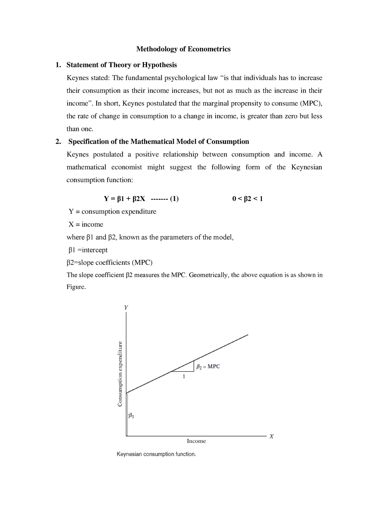 Mehodology Of Econometrics - Methodology Of Econometrics Statement Of ...