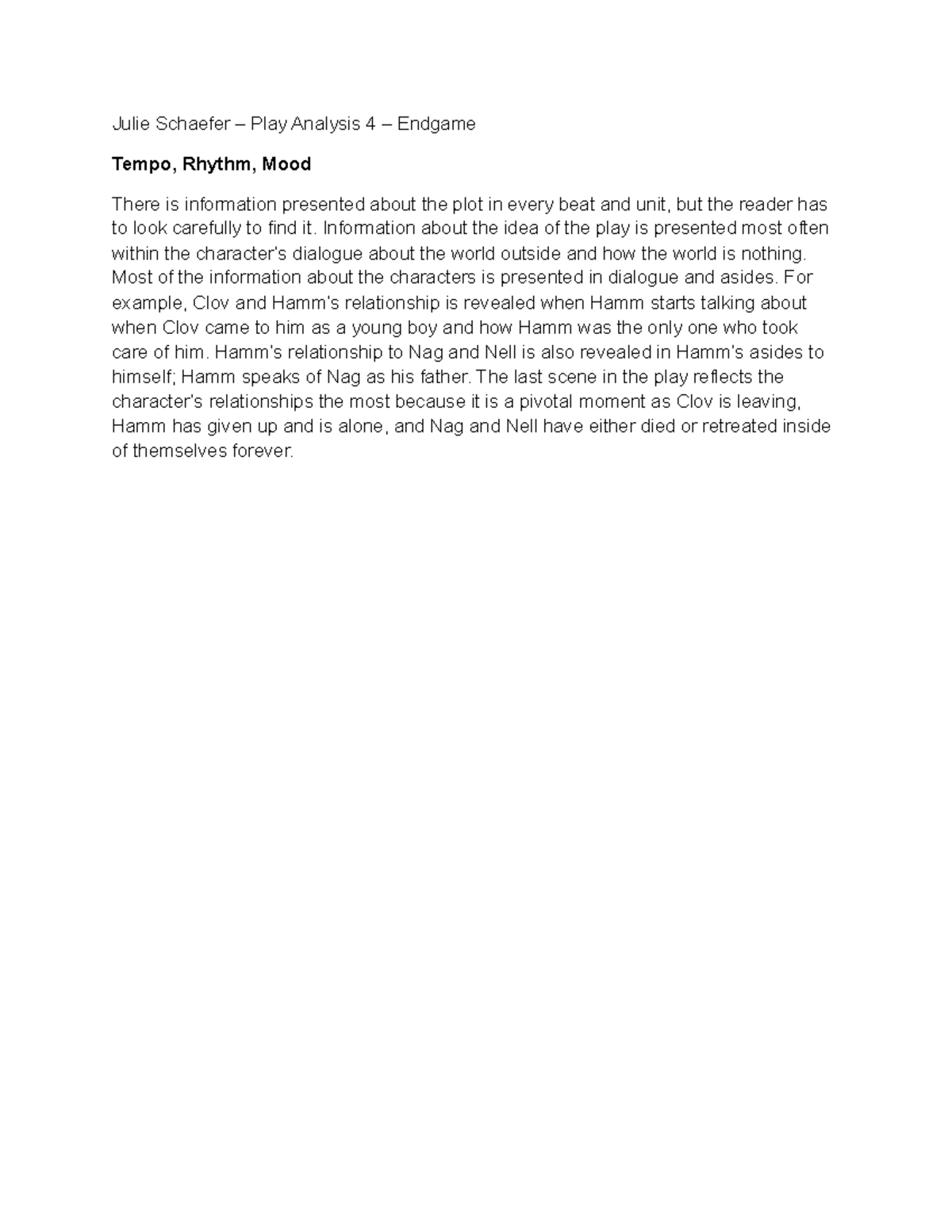 Play Analysis Endgame - Julie Schaefer – Play Analysis 4 – Endgame ...