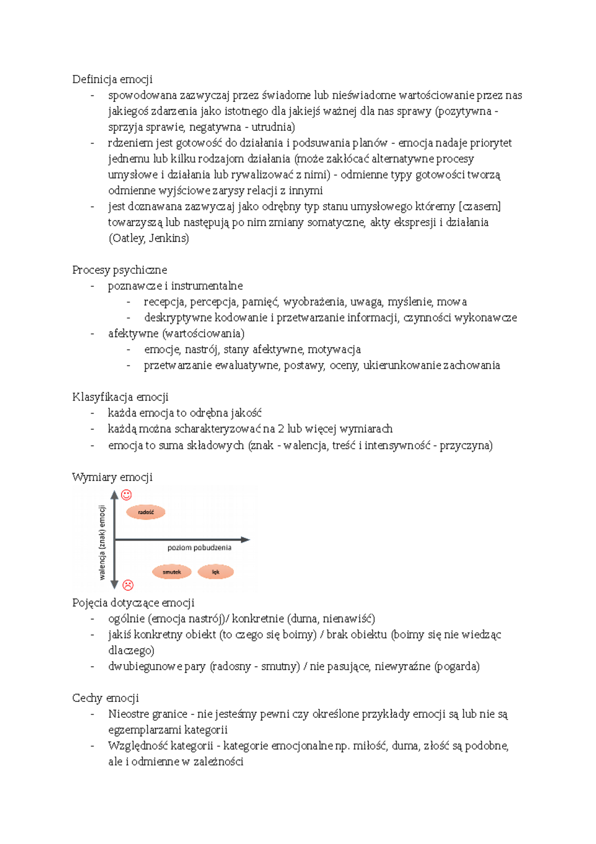 Wykład 1 - Psychologia Emocji I Motywacji - Definicja Emocji ...