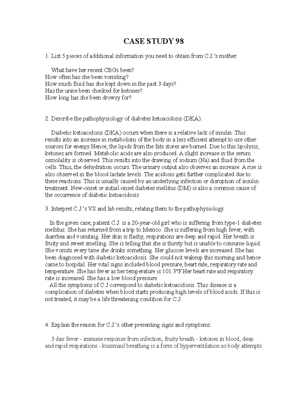 clinical reasoning cases in nursing case study 15