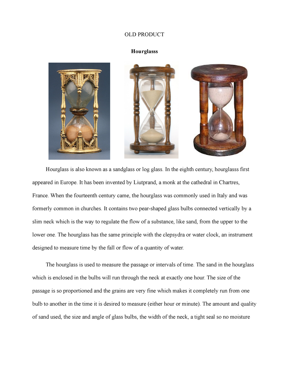 Entrep hourglass clock OLD PRODUCT Hourglasss Hourglass is also