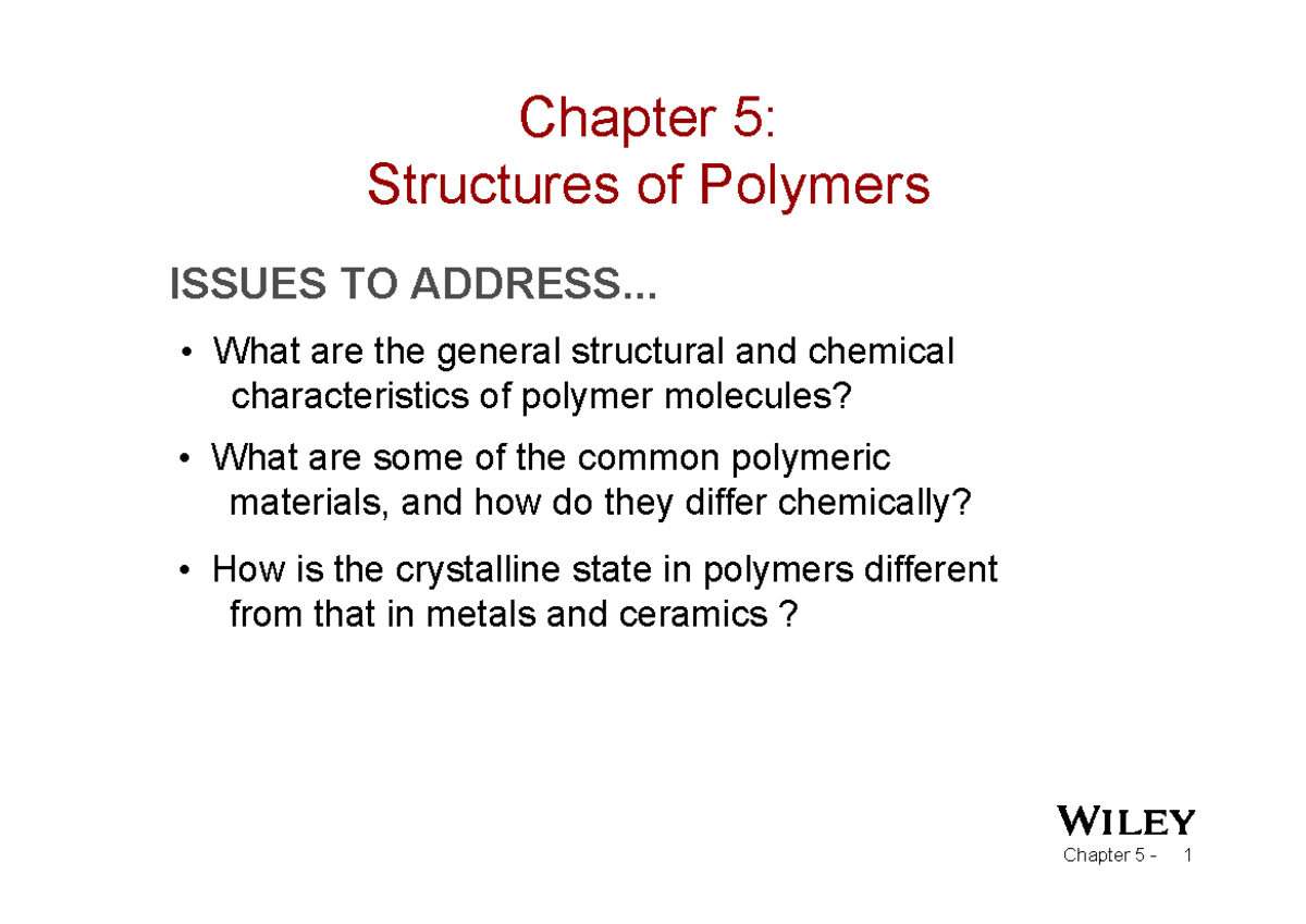 Ch05 - 재공원 자료 - ISSUES TO ADDRESS... • What are the general structural ...