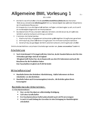 BWL Formelsammlung - Zusammenfassung Betriebswirtschaftslehre ...