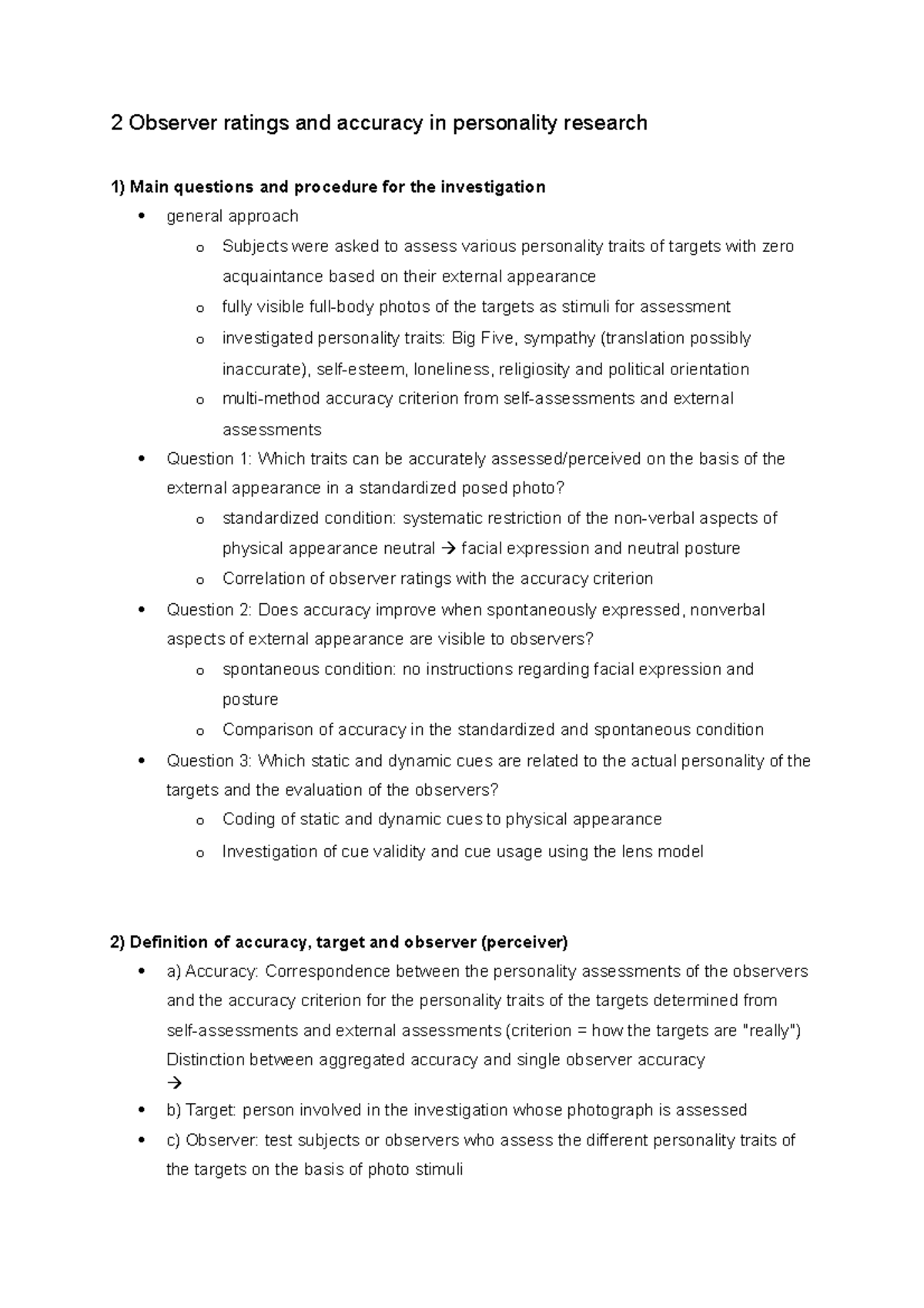 2 Observer ratings and accuracy in personality research - and ...