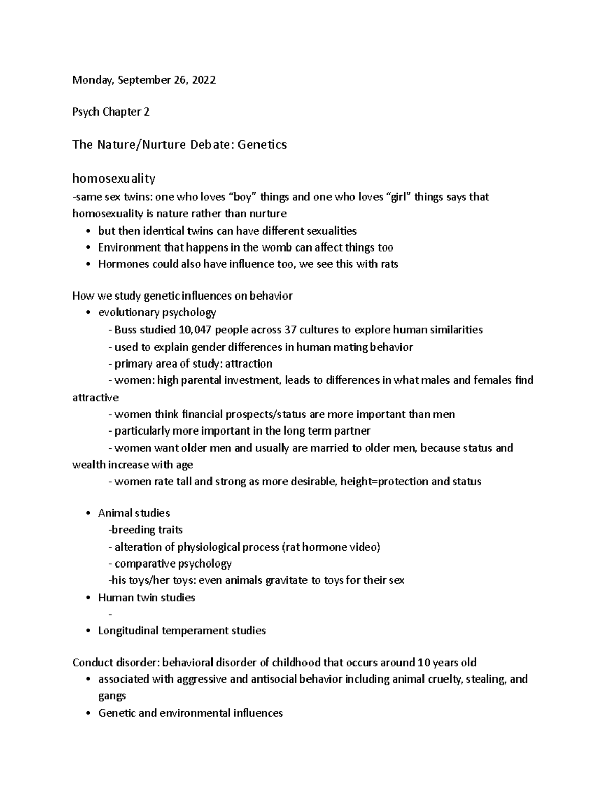 Psych ch 2 notes - Monday, September 26, 2022 Psych Chapter 2 The ...