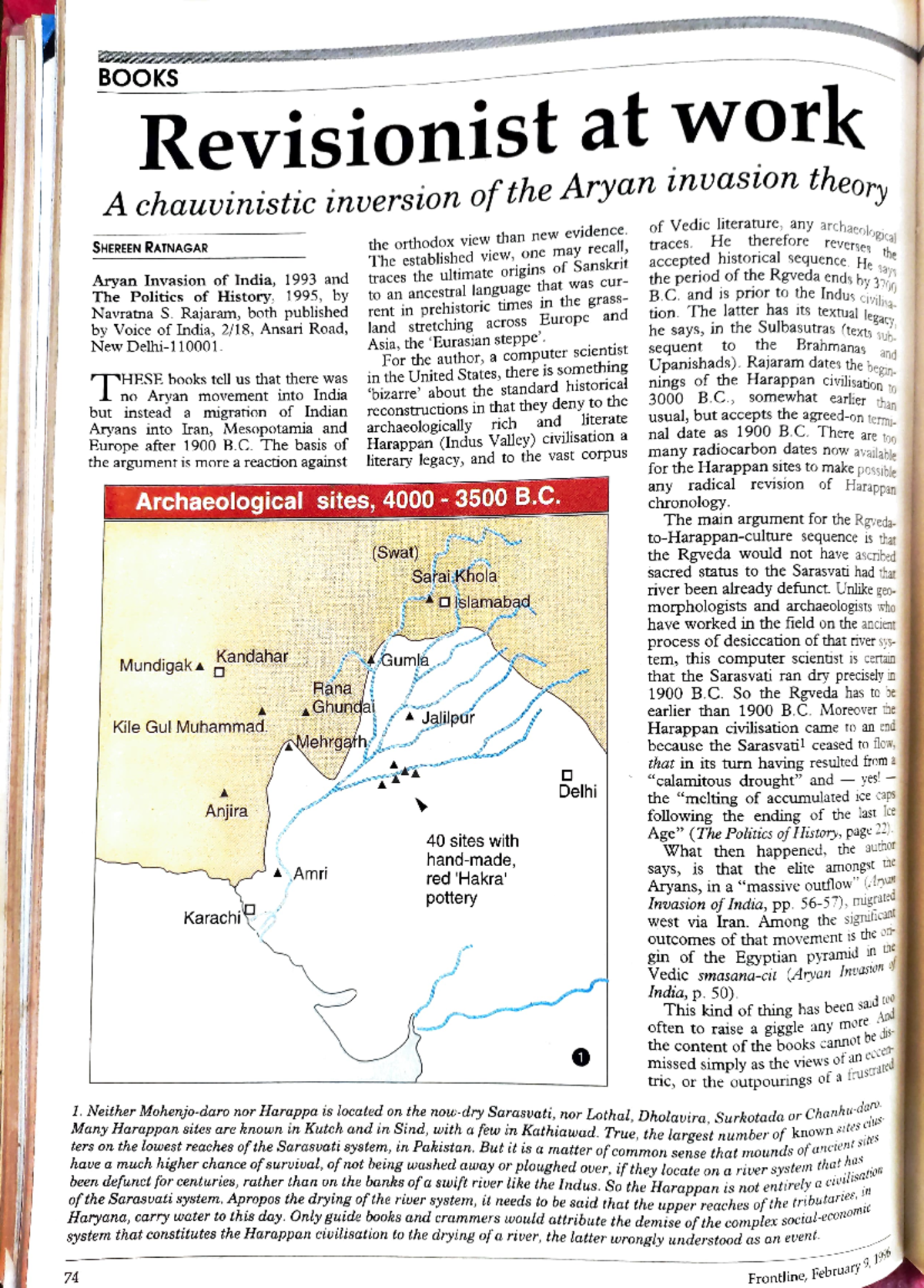Aryan Invasion - BOOKS Revisionist at work A chauvinistic inversion of ...