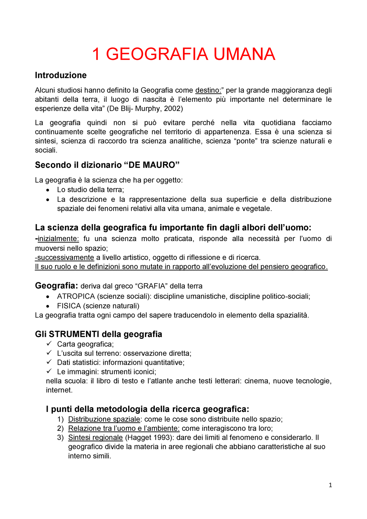 Geografia - Appunti - Warning: TT: Undefined Function: 32 1 GEOGRAFIA ...