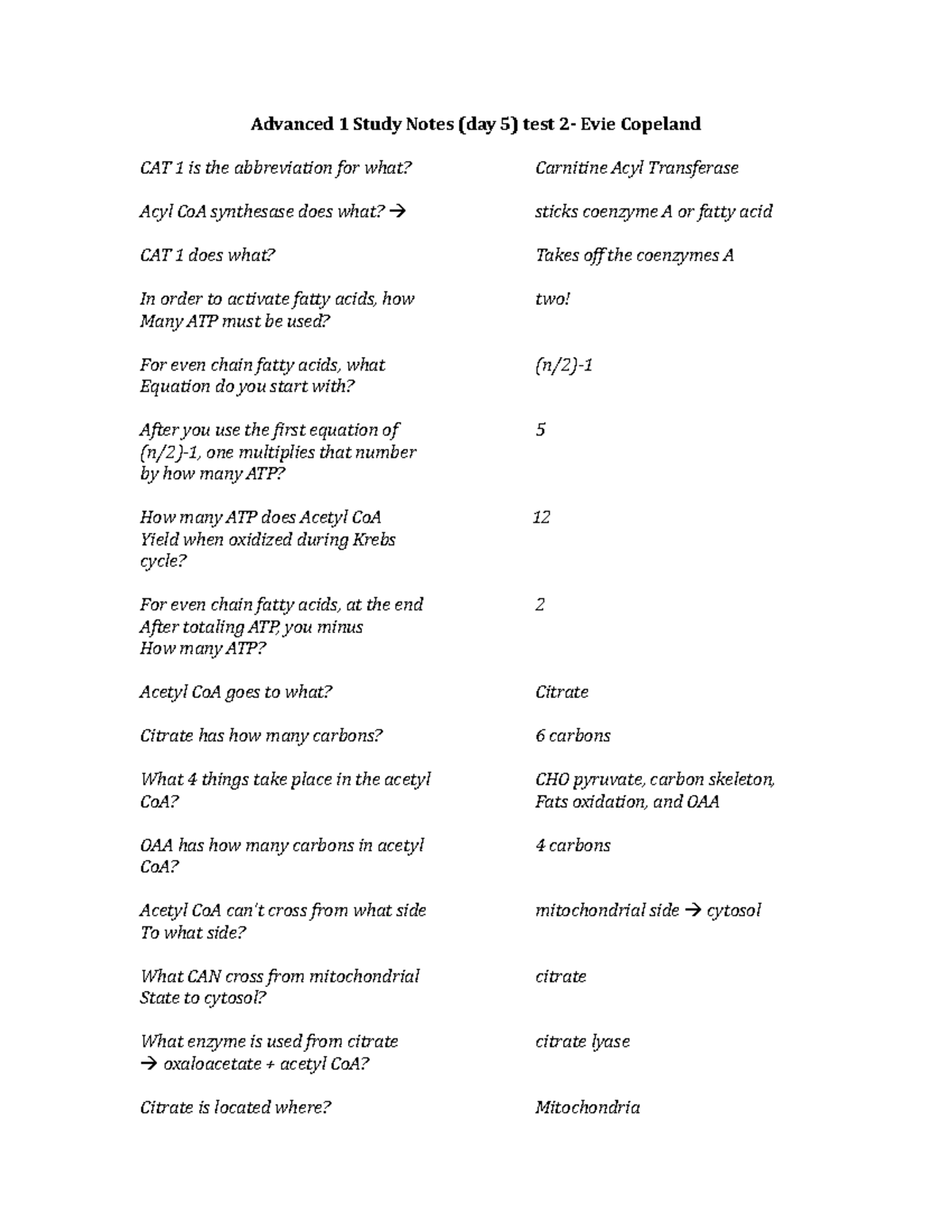 Advanced 1 Study Notes (day 5) test 2 - Advanced 1 Study Notes (day 5 ...